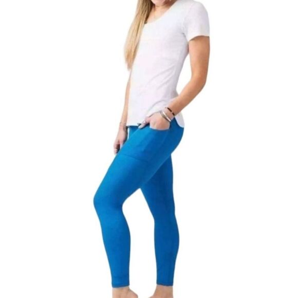 ZYIA Pants - Zyia Active Royal Blue Pocket Light n Tight Hi-Rise 7/8 Leggings Women's 8-10